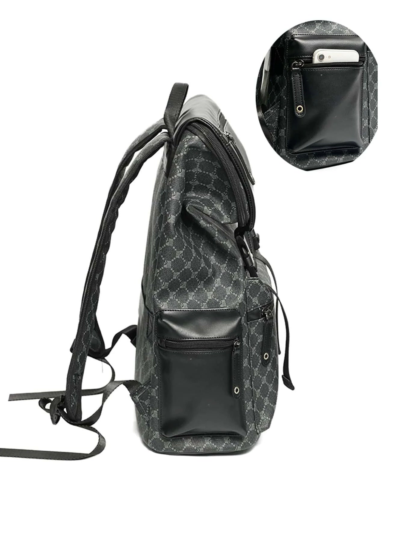 Sac à dos de voyage pour homme en PU imperméable, grande capacité, pour étudiant, loisirs et sport