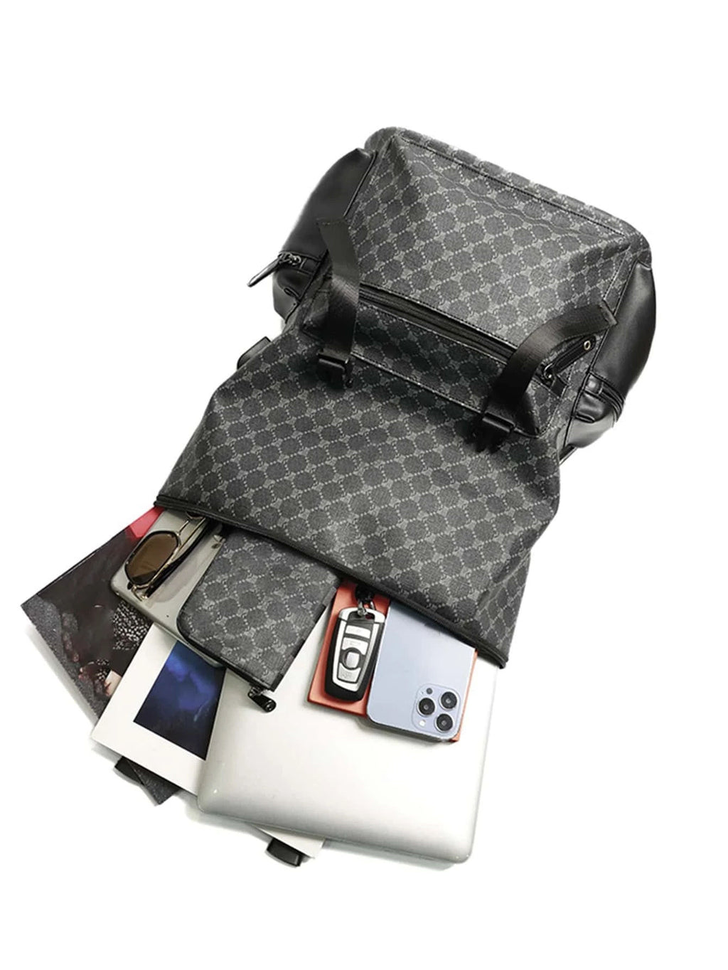 Sac à dos de voyage pour homme en PU imperméable, grande capacité, pour étudiant, loisirs et sport