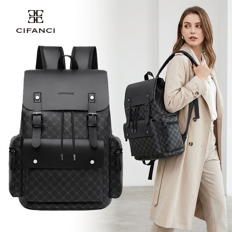 Sac à dos de voyage pour homme en PU imperméable, grande capacité, pour étudiant, loisirs et sport